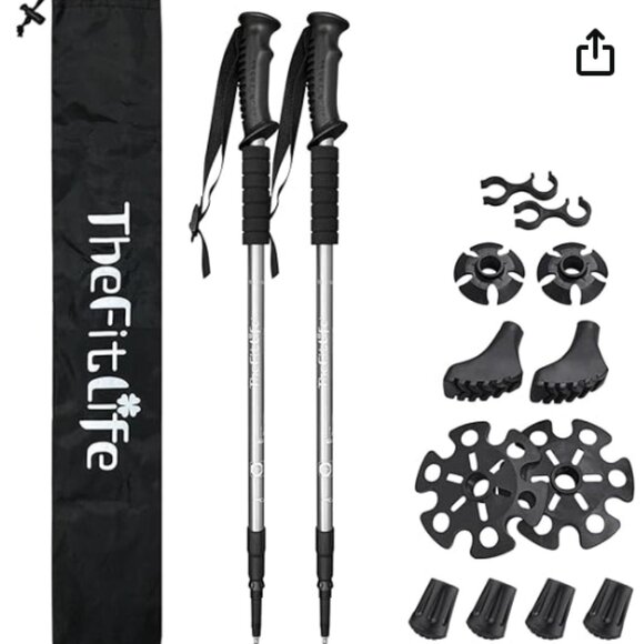 Walking Hiking Trekking Poles Sticks 2 Pack with Antishock - Picture 1 of 1